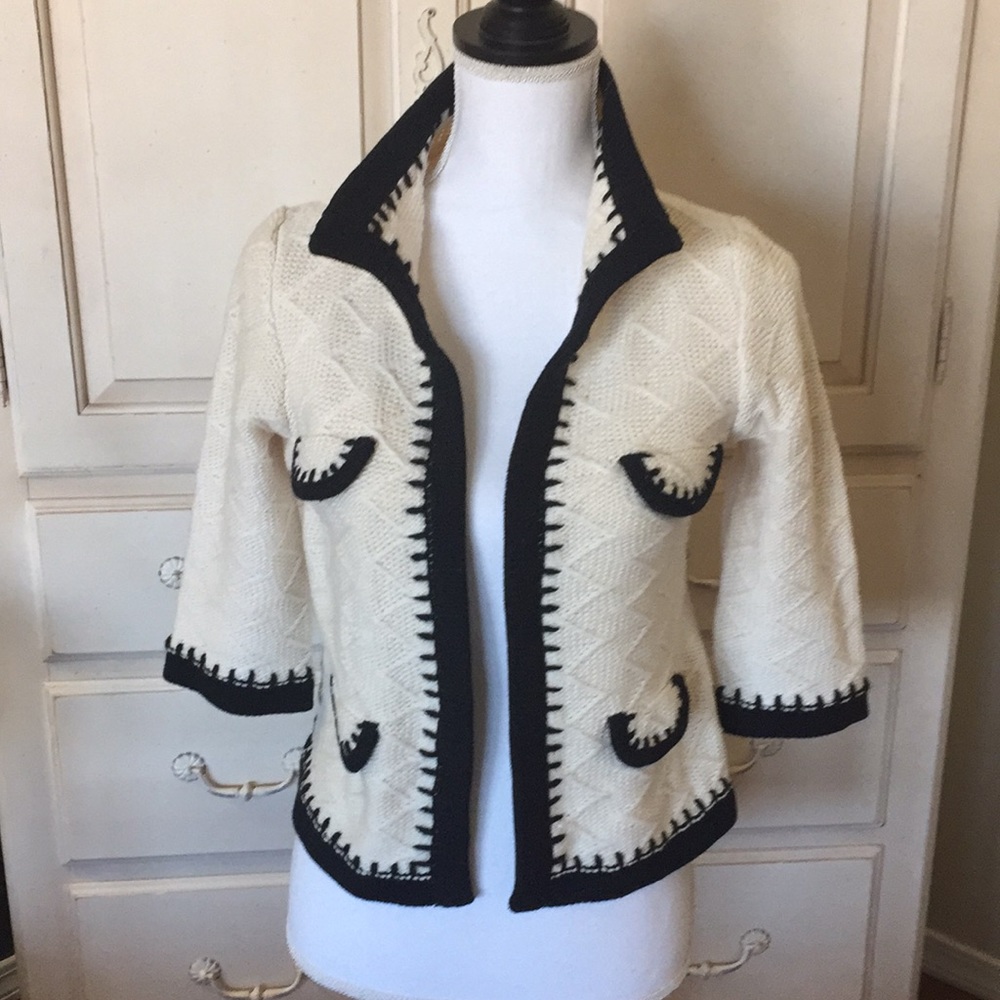 Cabi 3/4 sleeve sweater jacket